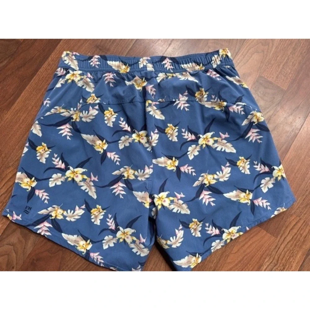Fair Harbor Swim Trunks Mens LRG Floral Hawaiian Lined Pockets Beach Pool Shorts